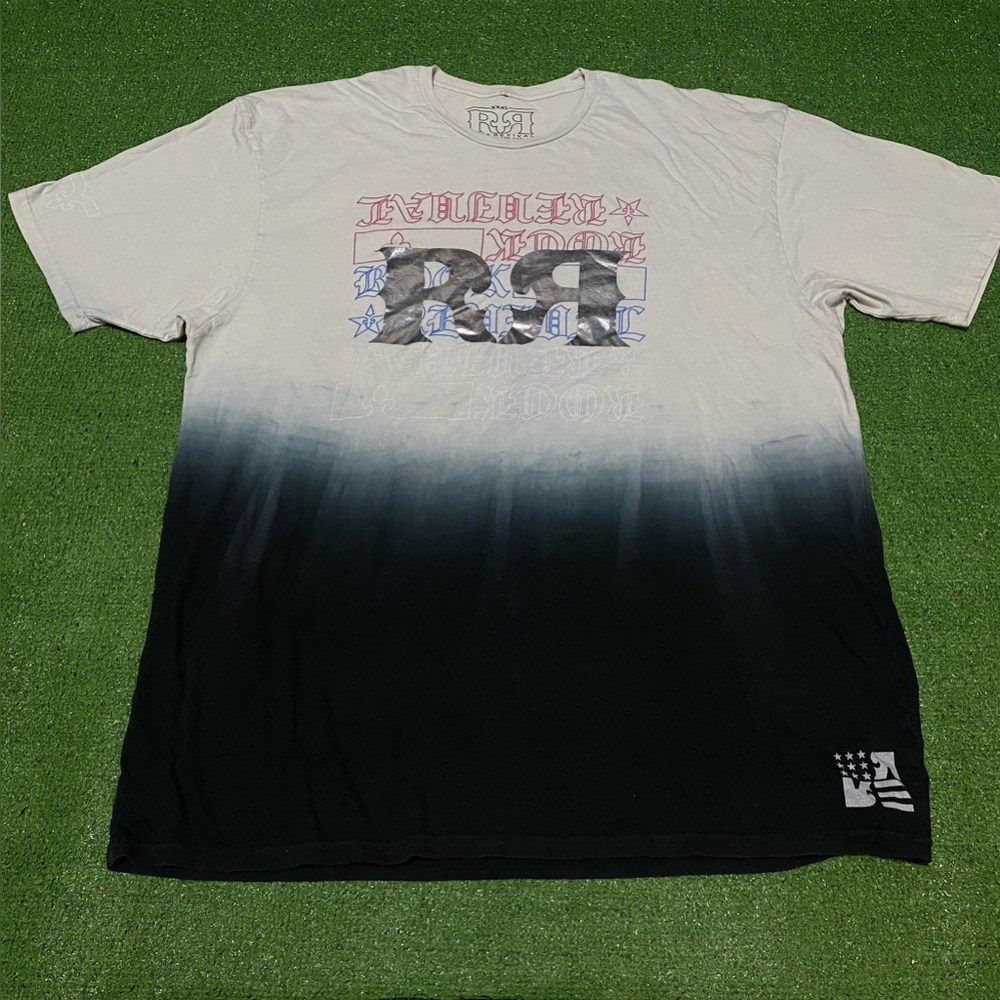 Rock Revival XXXL Men's Ombré T-Shirt Gray Black Graphic Tee 3XL